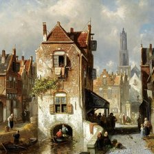 Схема вышивки «город»