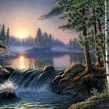 Схема вышивки «водопад»