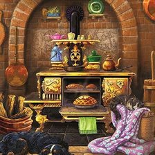 Схема вышивки «Der alte Ofen»