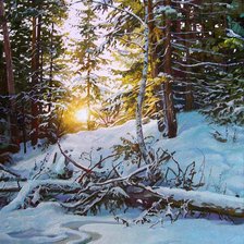 Схема вышивки «зимнее утро»