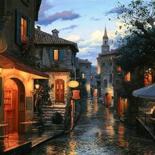 Схема вышивки «carrer empedrat nit»