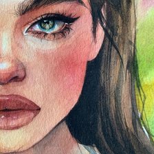 Схема вышивки «девушка»