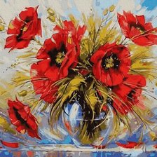 Схема вышивки «bukiet maków»