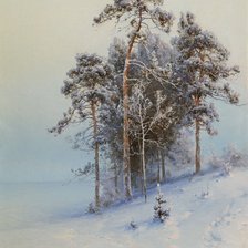 Схема вышивки «лесной пейзаж»