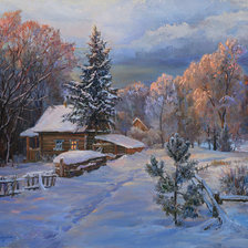 Схема вышивки «закат»