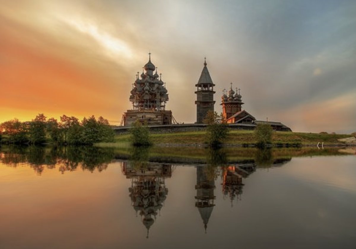 Карелия 2 - церковь, закат, карелия - оригинал