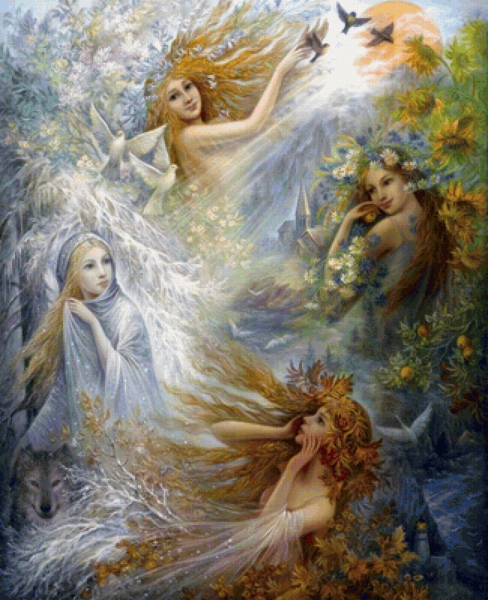 Времена года - картина - предпросмотр