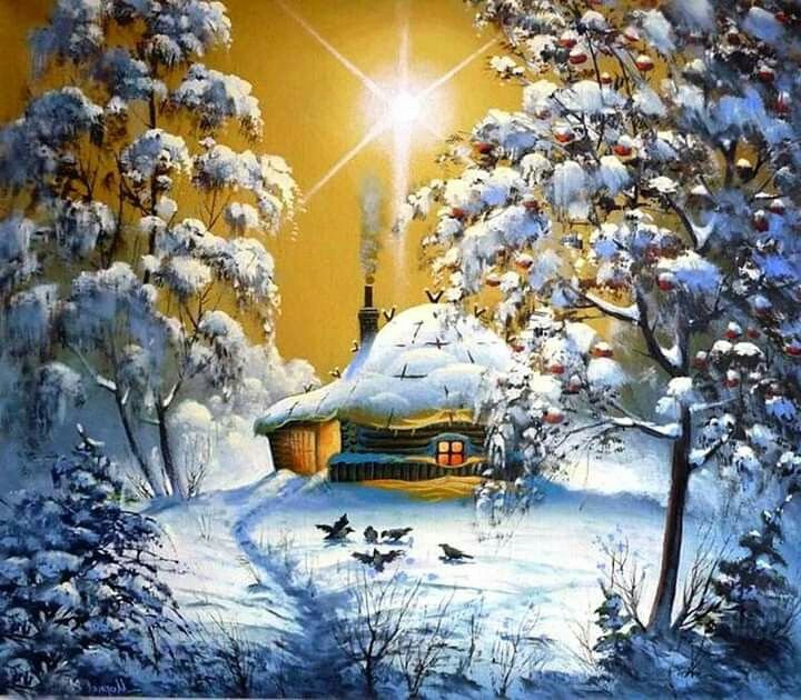 закат - зима - оригинал