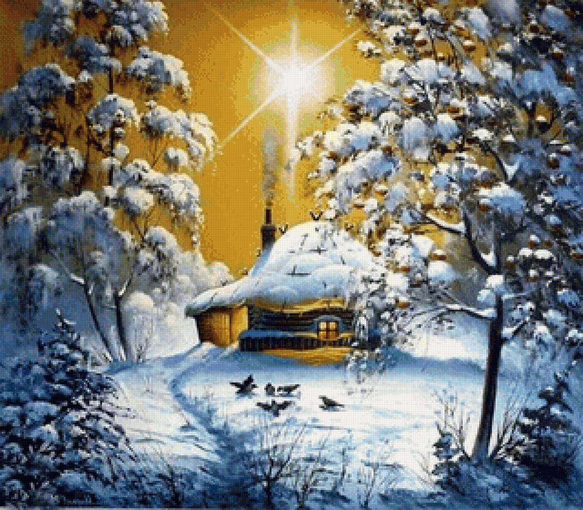 закат - зима - предпросмотр