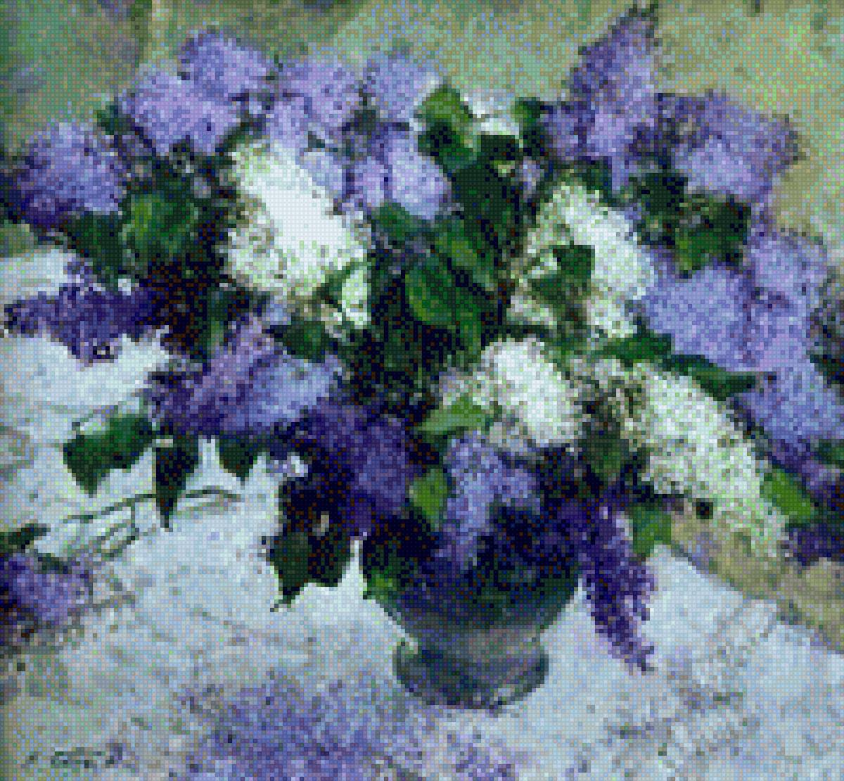 сирень (по картине А.Богачева) - сирень стол - предпросмотр