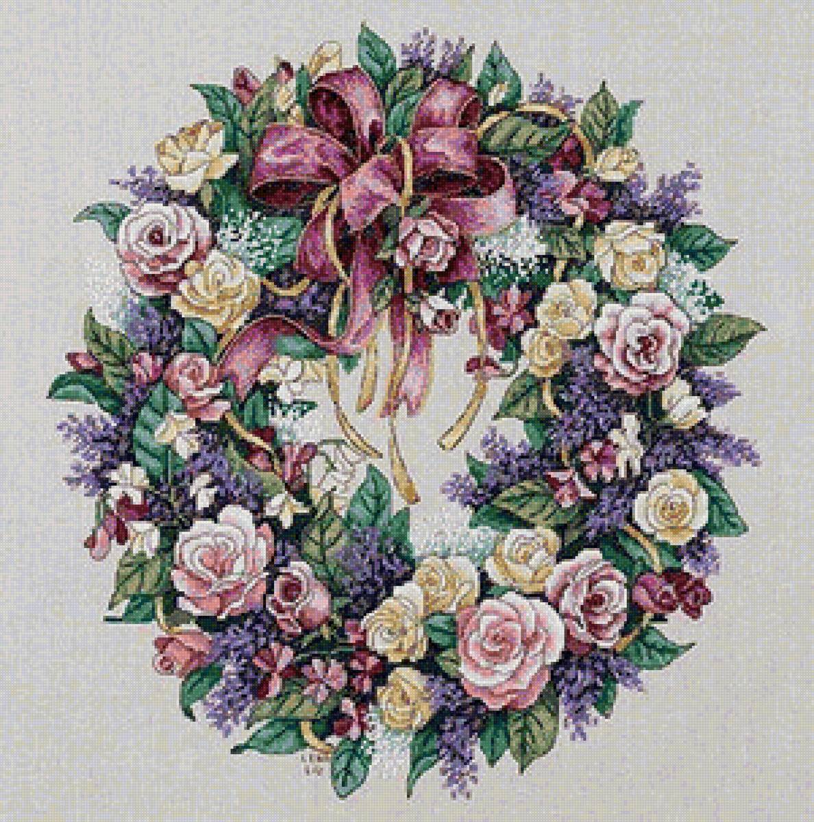 ПОДУШКА 1 - розы ., подушка, цветы - предпросмотр