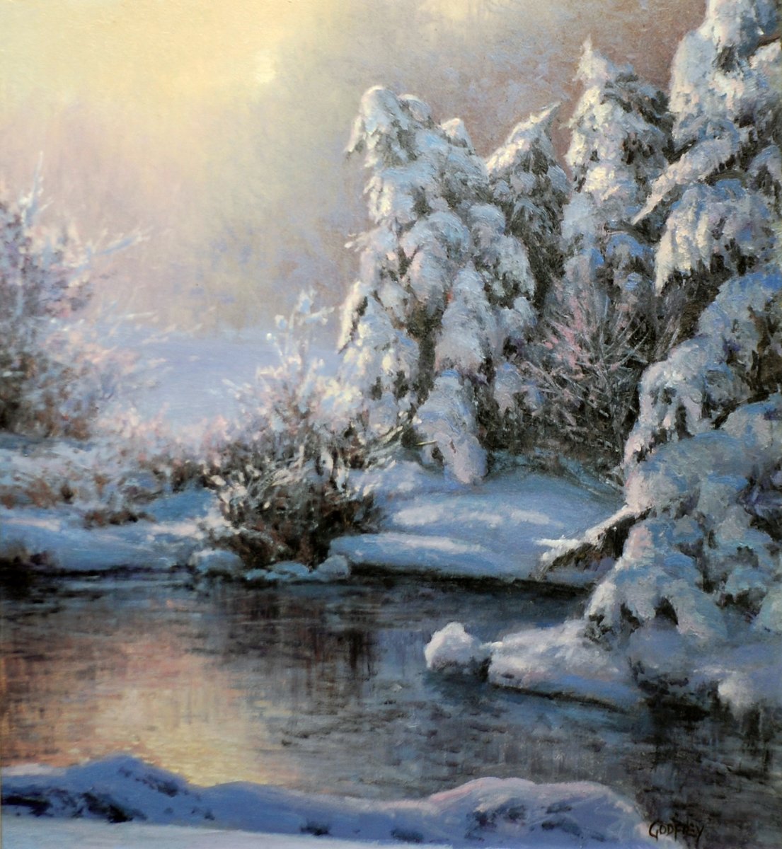 вечер - зима - оригинал