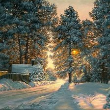 Схема вышивки «закат»