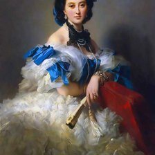 Схема вышивки «Дама»