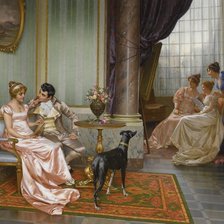 Схема вышивки «визит»