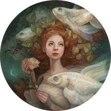 Схема вышивки «Девушка»