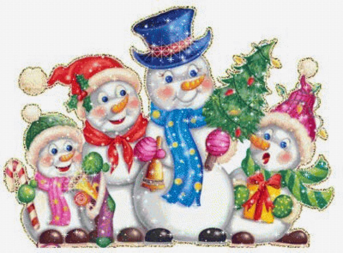 muñecos de nieve familia - предпросмотр