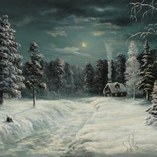 Схема вышивки «зима»