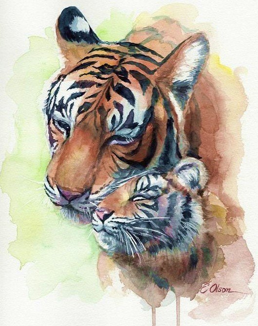 Тигры. Эрик Олсон - художники - оригинал