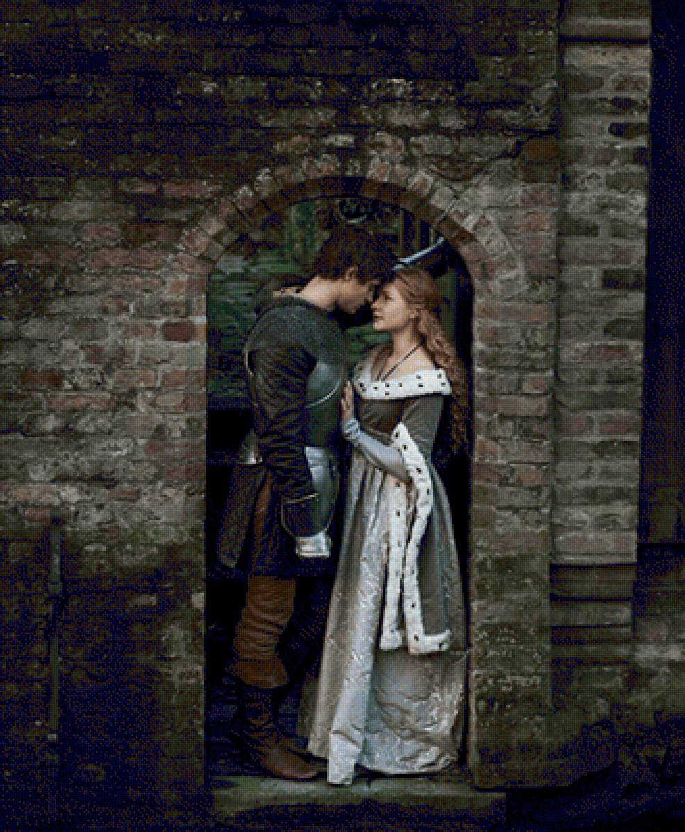 La pareja en la puerta - paisaje - предпросмотр