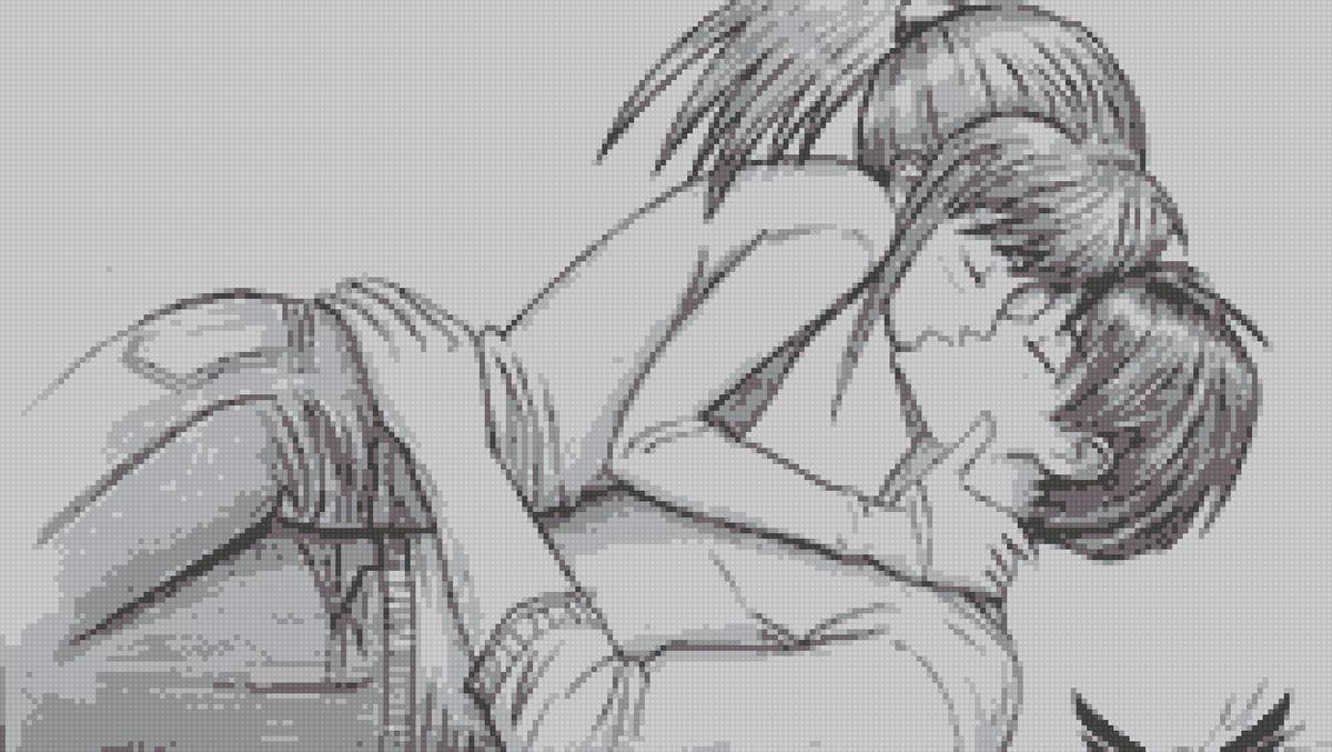 пара - поцелуй, парень, девушка, любовь - предпросмотр