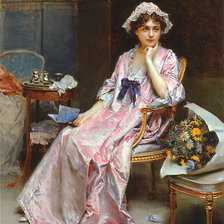 Схема вышивки «дама»