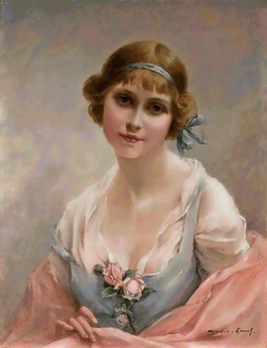 Mädchen mit der Rose - портрет - предпросмотр