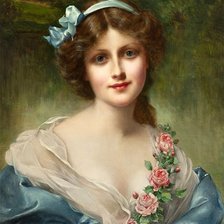 Схема вышивки «Die Dame mit der Rjse»