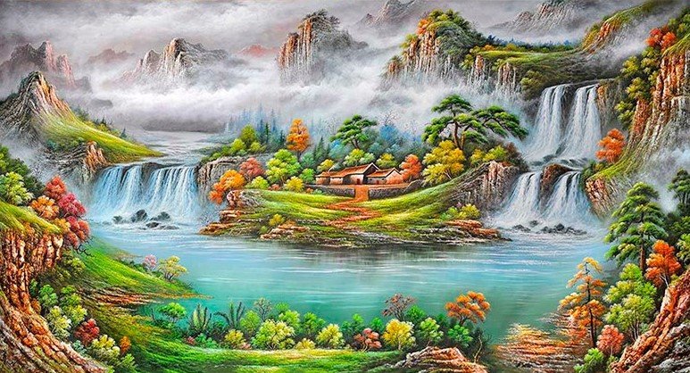 Mountain River - landscape - оригинал