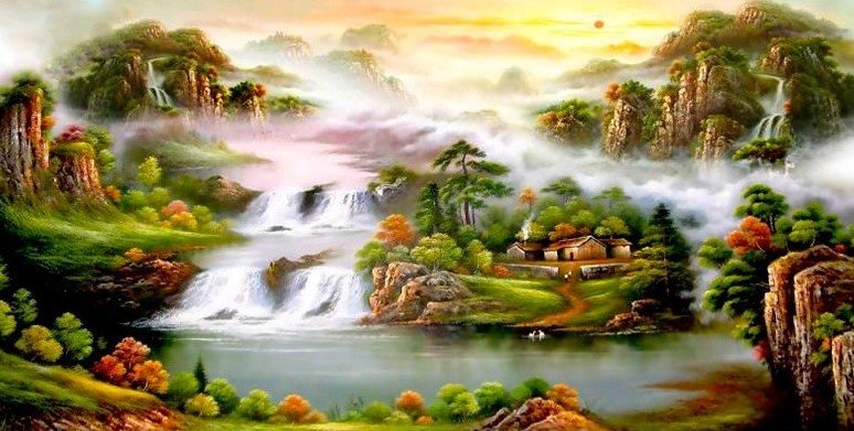 Mountain River - landscape - оригинал