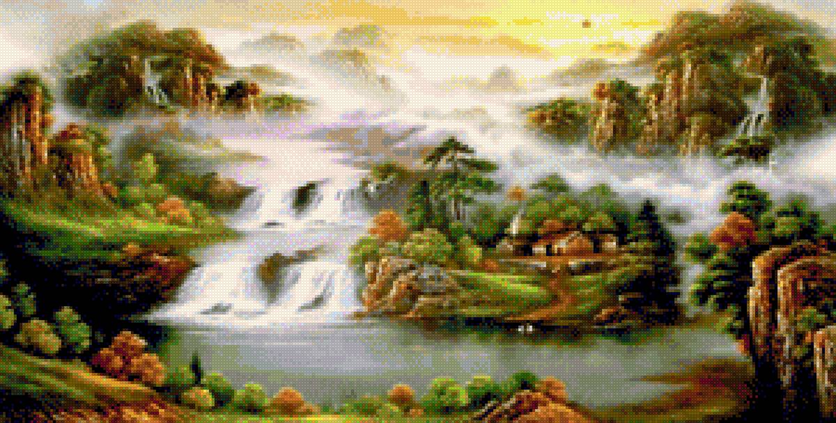 Mountain River - landscape - предпросмотр