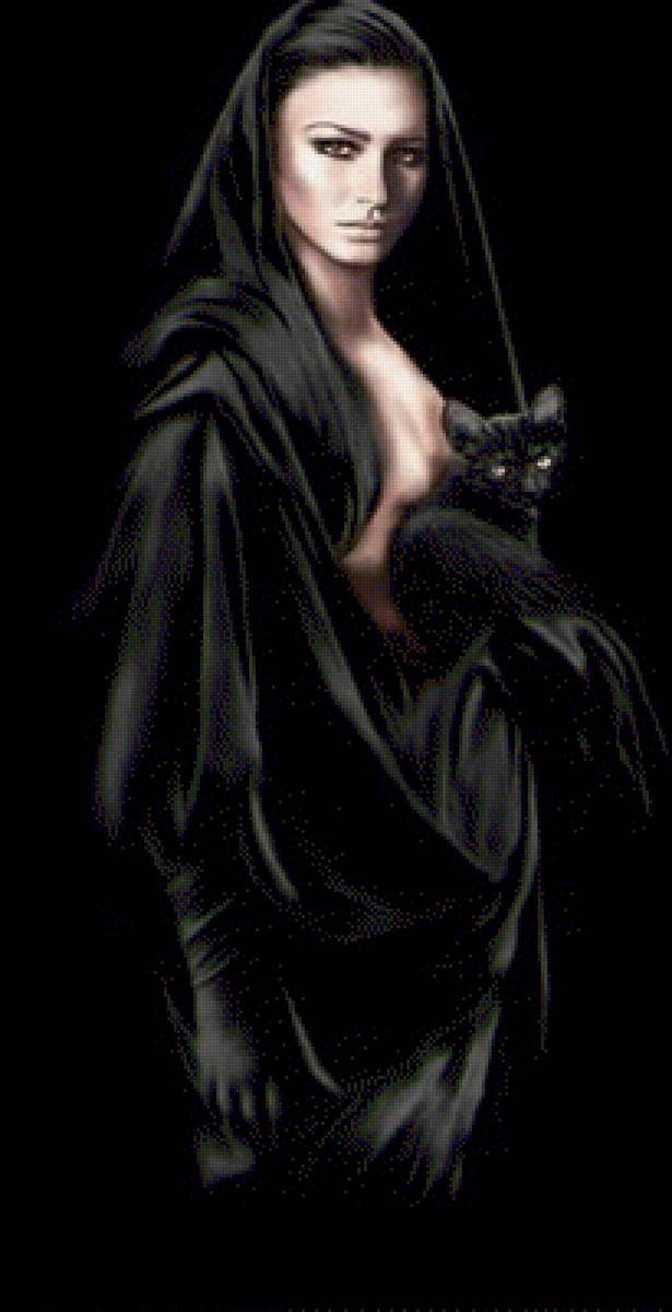 Mujer y gato - gato - предпросмотр