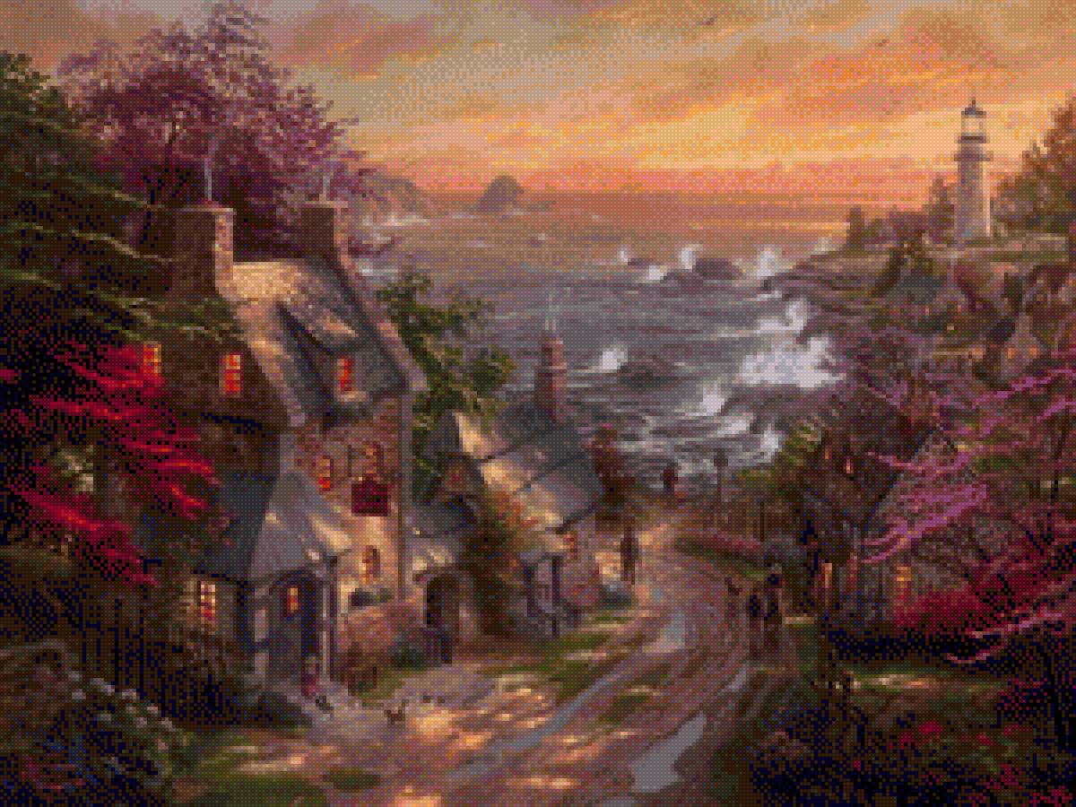 A Street to the Sea - thomas kinkade - предпросмотр