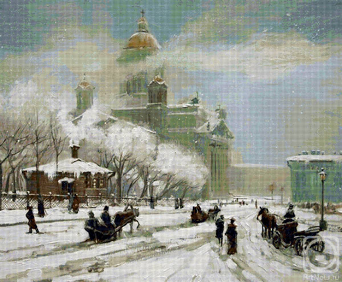 Айвазовский Исаакиевский собор в морозный день 1891
