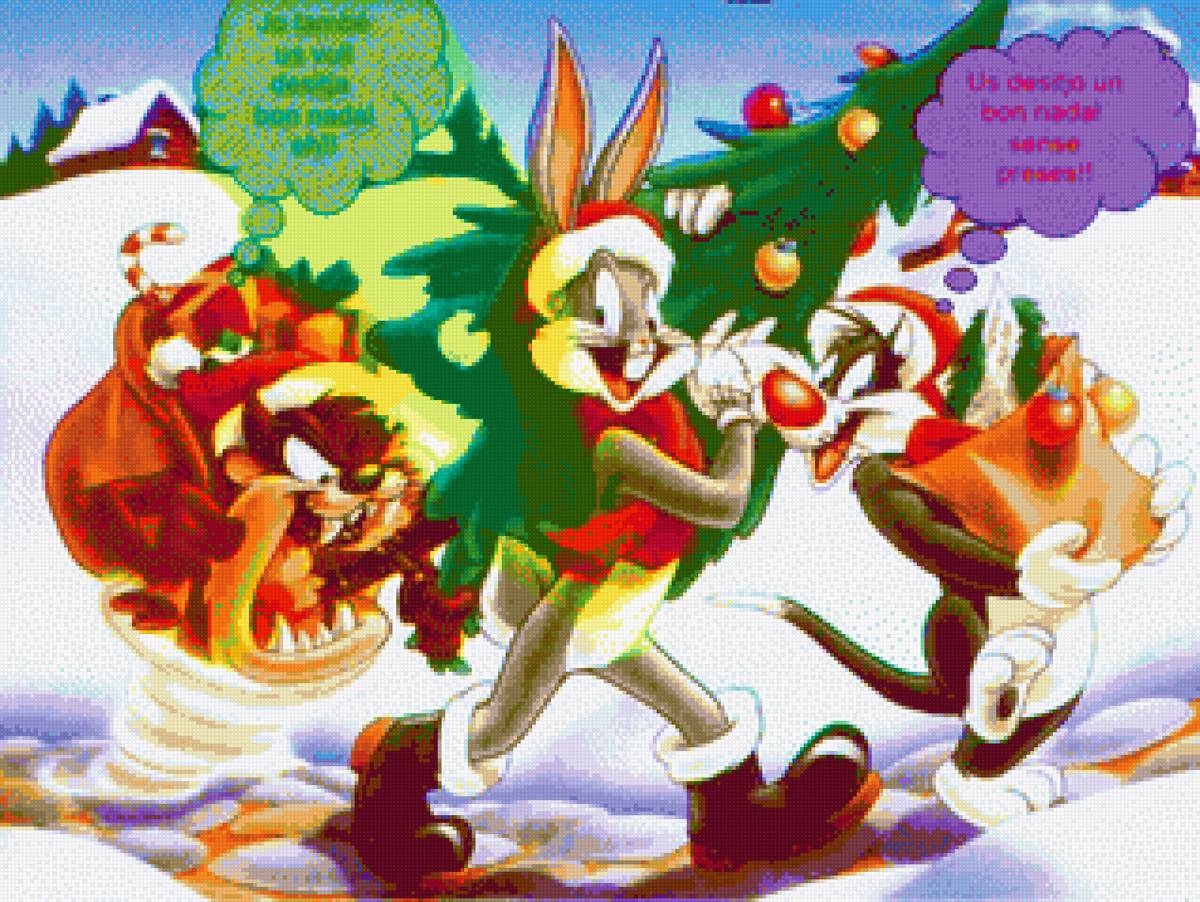 bugs bunny y amigos en Navidad - предпросмотр