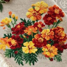 Схема вышивки «Чорнобривці»