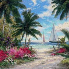 Схема вышивки «Seaside Trail»