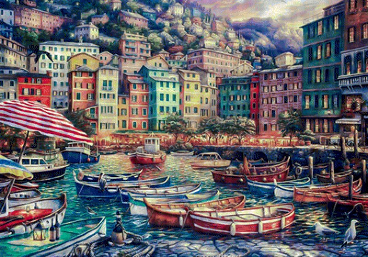 Italy Landscape - painting, chuck pinson, landscape - оригинал