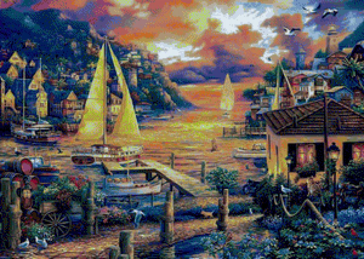 Seaside View - seaside, chuck pinson, painting - предпросмотр