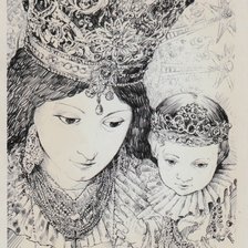 Схема вышивки «Virgen desea II»