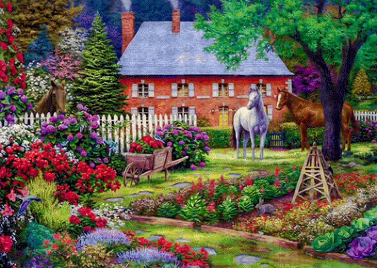 The Sweet Garden - chuck pinson, garden, painting - оригинал