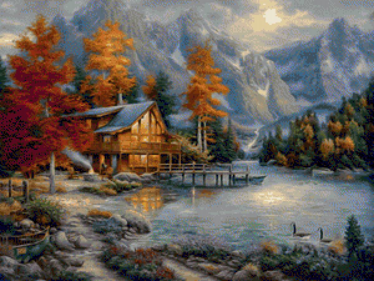 Mountain Landscape - painting, chuck pinson, landscape - предпросмотр