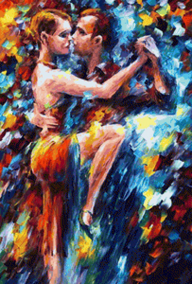 Tango - dance, leonid afremov - предпросмотр