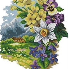 Оригинал схемы вышивки «Wonderful Flowers» (№2292911)