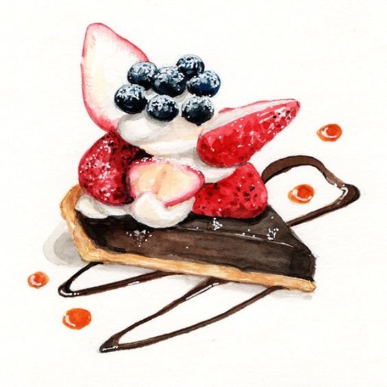 ШОКОЛАДНЫЙ ЧИЗКЕЙК С КРЕМОМ И ЯГОДАМИ - торты, пироженые - оригинал