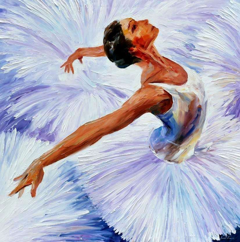 Ballerina Swan Dance - dance, leonid afremov - оригинал