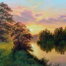 Схема вышивки «закат»