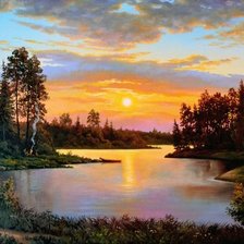 Схема вышивки «вечер»