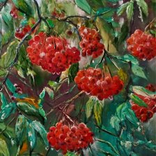 Схема вышивки «рябина»