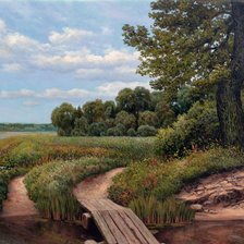 Схема вышивки «мост»